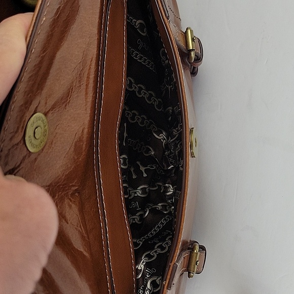 Tignanello Large Leather Shoulder Bag Brown 13" Wide x 10" Tall x 4" Deep - Picture 14 of 16